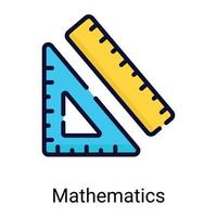 vierkante liniaal, centimeter kleur lijn pictogram geïsoleerd op een witte achtergrond vector