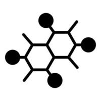 molecuul vector glyph pictogram, school en onderwijs icon