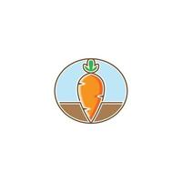 wortel boerderij. vector logo pictogrammalplaatje