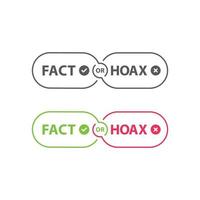 feit of hoax. vector pictogram sjabloon