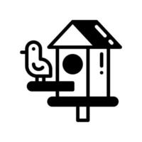 birdhouse solide stijlicoon. vectorillustratie voor grafisch ontwerp, website, app vector