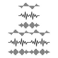 set van geluidsgolf, frequentie. vector logo pictogrammalplaatje