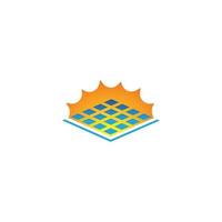 zon zonne-energie. vector logo pictogrammalplaatje