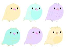 kleine vogels set vector