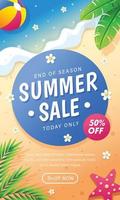zomer verkoop strand concept poster vector