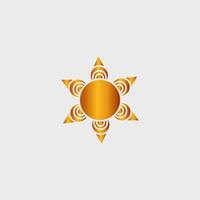 luxe gouden mandala-ontwerpachtergrond ingelegd op witte achtergrond vector