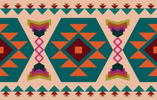 navajo Indiaanse stof naadloze patroon, geometrische tribal etnische traditionele achtergrond, ontwerpelementen, ontwerp voor tapijt, behang, kleding, vloerkleed, interieur, borduurwerk vectorillustratie. vector