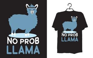 print lama t-shirt ontwerpen vector