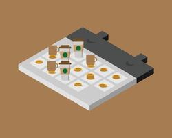 latte-factor voor kleine bestedingspatronen en verandering in sparen en beleggen vector