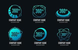 360 technologie logo sjabloon vector