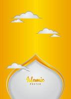 realistische ramadan poster desgin gouden premium vector