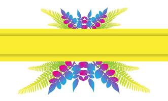 full colour bloem vector met frame voor uitnodiging ontwerp, wenskaart