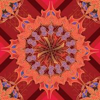 rode mandala naadloze patroon vector