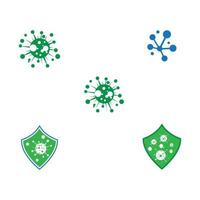 bacterieel logo sjabloon vector symbool natuur