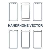 smartphone handphone vector voor website, mockup, logo, symbool, icon