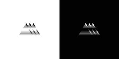 uniek en modern eerste letter m-logo-ontwerp vector