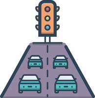 kleurrijk pictogram voor verkeer vector