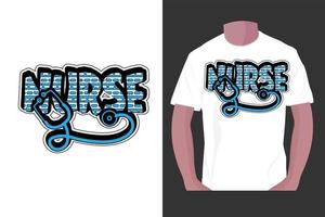 verpleegkundige sublimatie t-shirt ontwerp, verpleegster dag typografie ontwerp. vector