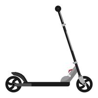 elektrische zwarte scooter geïsoleerd op een witte achtergrond. elektrische scooter in vlakke stijl. ecovervoer voor stadslevensstijl. vector