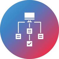 workflow glyph cirkel verloop achtergrond icoon vector