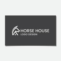 paardenhuis logo ontwerp vector