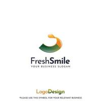glimlach voeding logo ontwerp vector
