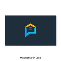 praat huis logo ontwerp. vector