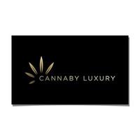 cannabis luxe logo ontwerp vector