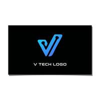 v of v check of check technologie logo vector