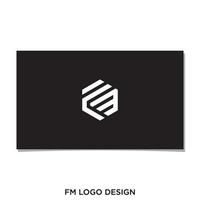 fm zeshoek logo ontwerp vector