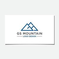 gs berg logo ontwerp vector