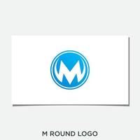 m cirkel logo ontwerp vector