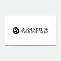 lg of gl logo ontwerp vector