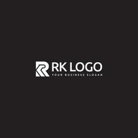 rk eerste logo ontwerp vector