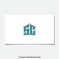 sc huis bouw logo ontwerp vector