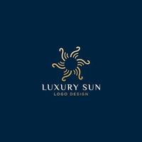 zon beweging luxe logo ontwerp vector