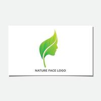 natuur gezicht logo ontwerp vector