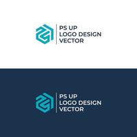ps-up logo ontwerp vector. vector