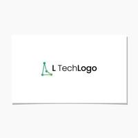 l tech logo ontwerp vector