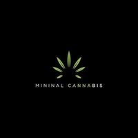 minimale cannabis logo ontwerp vector