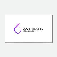 reizen liefde logo ontwerp vector