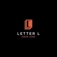 deurlogo met letter l vector