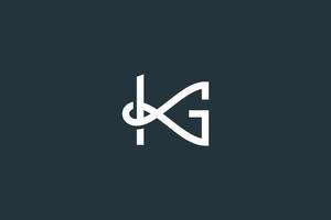 brief kg logo ontwerp vector sjabloon