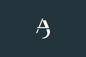 minimale letter aj logo ontwerp vector sjabloon