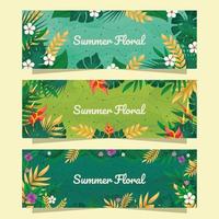 zomer bloemen banner vector