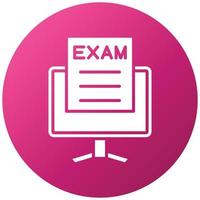 online examen pictogramstijl vector