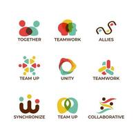 samenwerking logo collectie vector