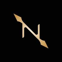 letter n speer logo ontwerp vector