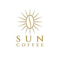 zon koffie logo ontwerp vector