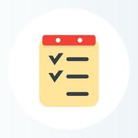 checklistpictogram, vlakke stijl vector